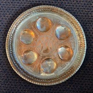 Copper & Tin Passover Seder Plate 13”